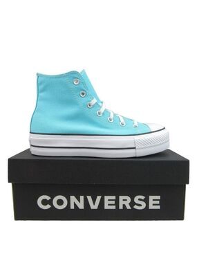 Chuck Taylor All Star Lift Platform Canvas Women's Size 7.5 Cyan White NEW